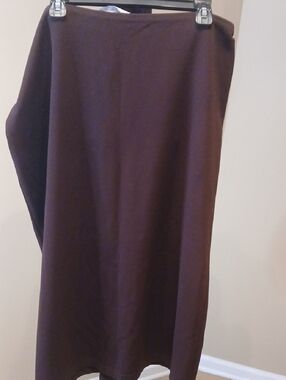Expressions Brown Knit Midi Skirt